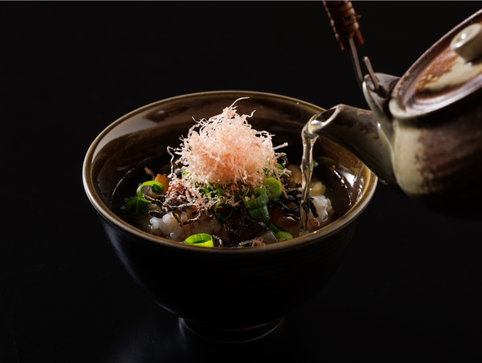 Rokku Specialty: Rice Topped with Oden Soup Stock