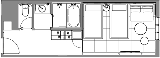 ツインルーム間取り図