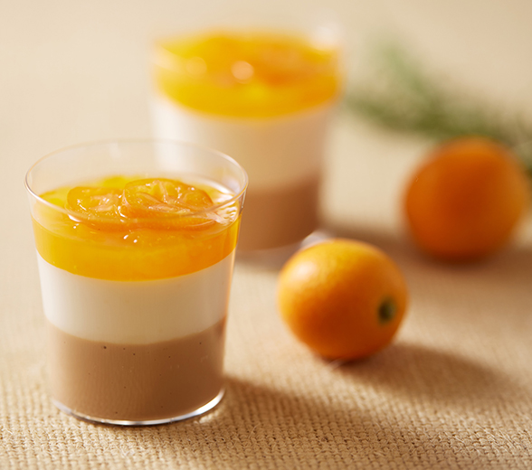 金柑とカルダモンのチョコパルフェ