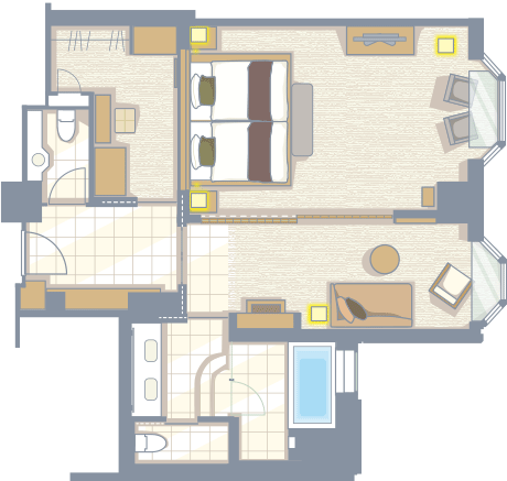 スイートルーム間取り図