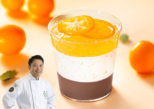 金柑とカルダモンのチョコパルフェ