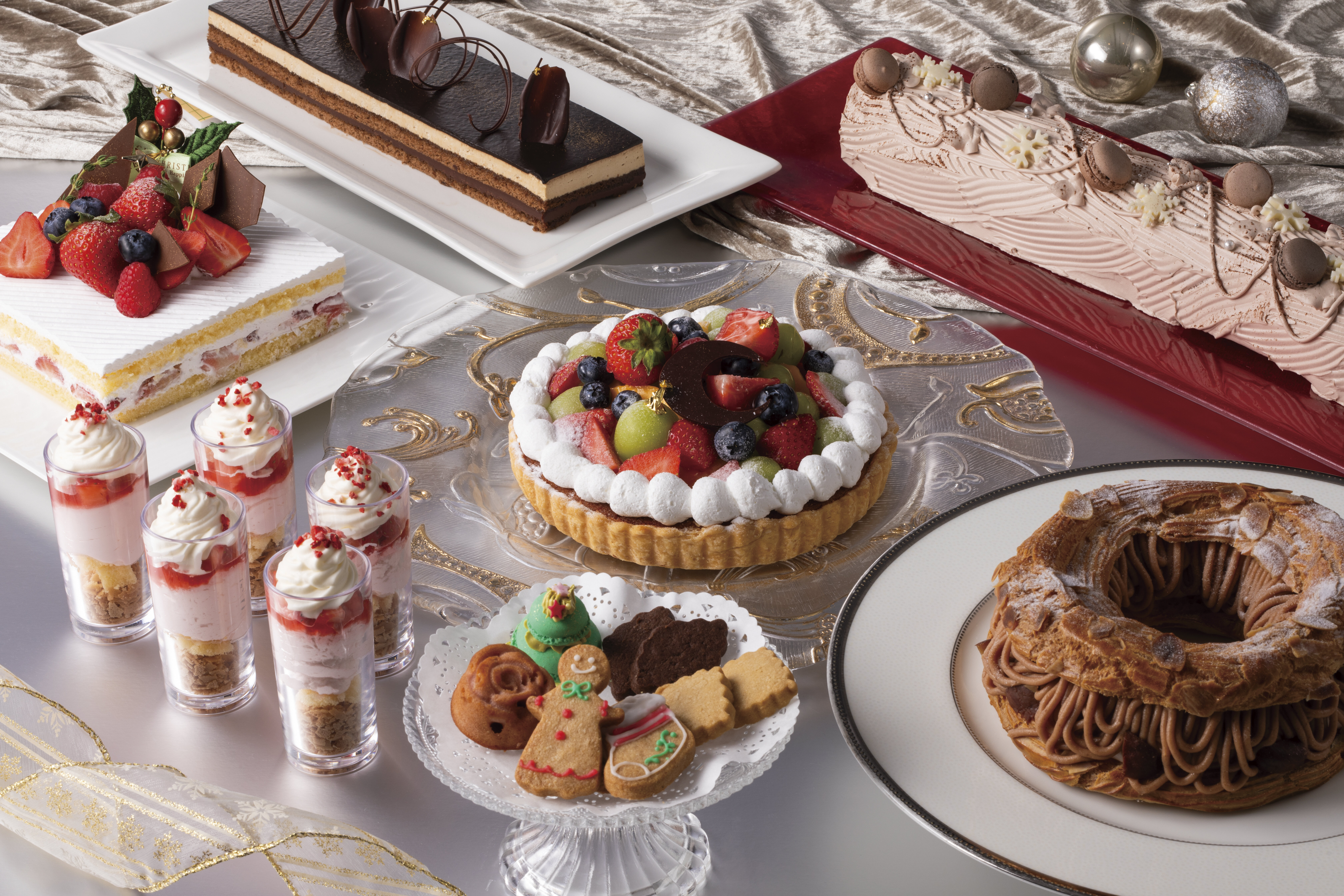 クリスマススイーツのワゴンサービス