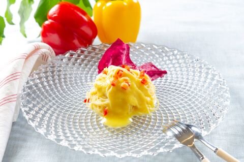 シレネチーズとパプリカの冷製パスタ